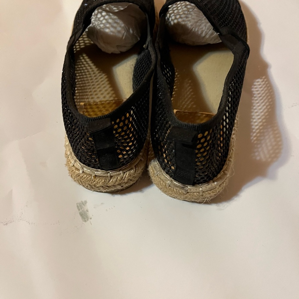 Bonnibel Black Mesh Espadrille Shoes - Picture 3 of 3